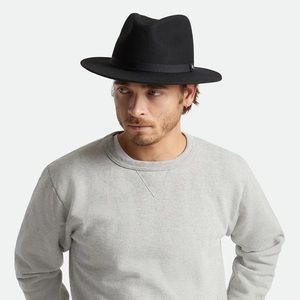 Britton Wool Fedora Wide Brim Hat Unisex